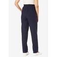 thumbnail image 2 of Woman Within Plus Size Tall Seersucker Pull-On Elastic-Waist Pants, 2 of 6