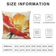 thumbnail image 6 of Acheng Ink Oil Painting Watercolor Red Orange Poppy Flowers Summer Decorative Lumbar Pillowcase Throw Pillow Cover Case Set of 2 Chair Sofa Bed Home Decoration  White, 6 of 6