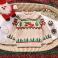 thumbnail image 2 of Christmas Sweater, Cozy Winter Pullover Sweater for Toddler Boys Festive Holiday Kids Clothing Top, Sweater(Khaki,2-3 Years), 2 of 9