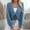 Blue, variant on Crochet Women Sweaters Knit Beige Tie Front Cardigan Soft Casual Hollow Out Blouse