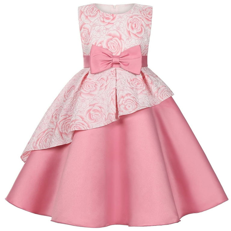 open lace back dress Organza 3D Flower First Communion Dresses for Girls Flower Girl Dress Child-11 / C84+C17