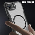thumbnail image 4 of REQO Magnetic Case for iPhone 16 E/SE4, Carbon Fiber Texture Case Ultra Thin Compatible Wireless Charging Cover, 4 of 8