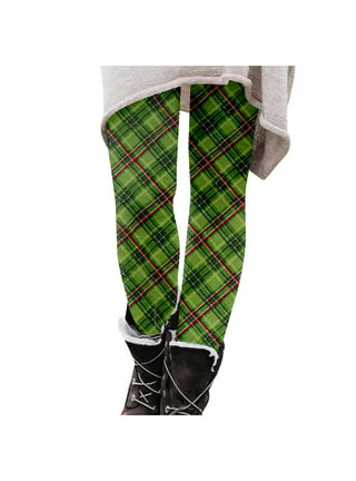 Buttery Smooth Green Plaid High Waisted Leggings