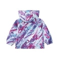 thumbnail image 6 of Cethrio Girls Lightweight Jackets, Printed Full Zip Long Sleeve Outdoor Kids Windbreaker with Hood Purple Size 6-7 T, 6 of 7