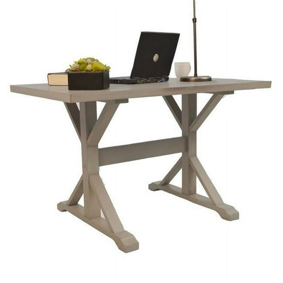 Delano Trestle Desk, Weathered Gray