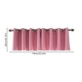 thumbnail image 3 of IMossad Window Treatment Kitchen Valance - Room Darkening Plain Solid Grommet-Top Valance Curtain for Kitchen Window (Pink, 29 inches Wide x 14 inches Long), 3 of 7
