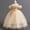 Beige, variant on Girl Flower Embroidery Dresses Off The Shoulder Tulle Dress Pageant Wedding Bridesmaid Dance Gowns for 3-14 Years