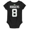 thumbnail image 3 of Newborn & Infant Aaron Rodgers Black New York Jets Mainliner Player Name & Number Bodysuit, 3 of 3