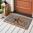 thumbnail image 4 of Vintage Texas Star Brown Entryway Rug 2'x3'&nbsp; Non Slip Front Door Mats, Black Plaid Berry Farmhouse Entrance Rugs Indoor Outdoor Carpet, Washable Floor Mats Small Area Rug for Bedroom Kitchen, 4 of 8