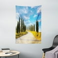 thumbnail image 1 of Tuscan Decor Wall Hanging Tapestry, View of an Earth Road Path between Trees Row in Mediterranean Historic Town Culture, Bedroom Living Room Dorm Accessories, 40 X 60 Inches, by Ambesonne, 1 of 1