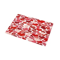 Valentine's Day Welcome Doormat, Red and Heart Sweet Love Indoor Outdoor Entrance Mat, Front Porch Rug for February Romance, Housewarming Greetings Gift, Home Decor, Non-Slip,D