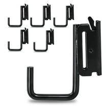 6Pack E-J Hooks, for X-Track Systems Tie Down Anchor Points, with Spring Fitting, for Enclosed Trailer, Cargo Van, Semi-Trucks Trailer, Hang Tools, Black