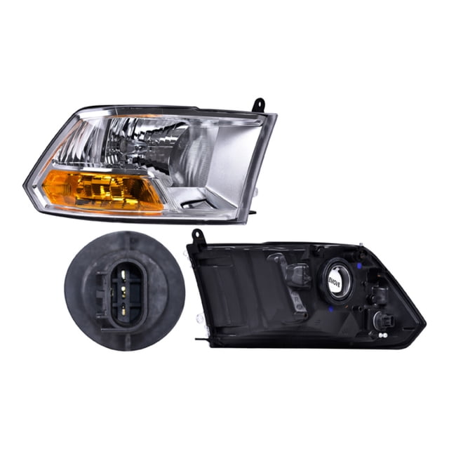 Faro DEPO Ram 2009 A 2012 Dodge Derecho Con franja ámbar