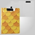 thumbnail image 2 of Yellow and Orange Fish Scales Foldable Binder Folder Clipboard with Pen Slot Double Clips A4 Size File Storage, 2 of 8