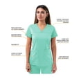 thumbnail image 3 of Adar Pro Scrubs For Women - Sweetheart V-Neck Scrub Top, 3 of 7