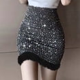 thumbnail image 2 of Sngxgn Women Pleated Mini Skirt Solid Ruffle Skirts(Silver,One Size), 2 of 6
