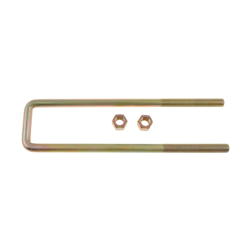 KarParts360 Threaded U-Bolt | Steel | Fine Thread | Yellow Zinc | Square U-Bolt | Heat Hardened | 5/8 Inches Thread Diameter