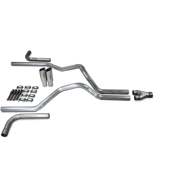 07-14 Chevy GMC Silverado Sierra 2.5" Dual Exhaust Y Pipe Side Exit Clamp on Tip