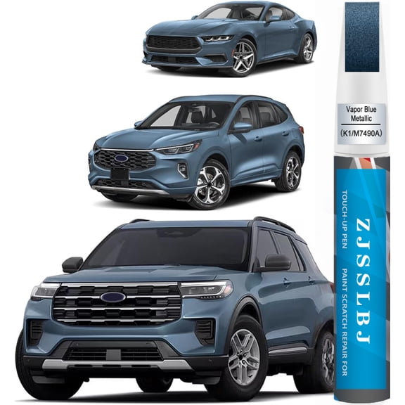 Vapor Blue Metallic(K1/M7490A) Car Paint Touch Up Pen Compatible with Ford,2-In-1 Color Accurate Touch Up Car Scratch Repair Paint Exact Match Ford