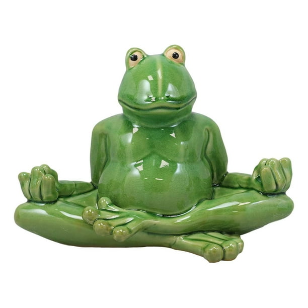 Méditation, yoga, figurines de grenouille, décoration de jardin extérieur,  jardin zen