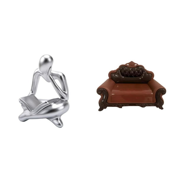 Figura de lector abstracto,Estatua de pensador abstracto,arte,manualidades,decoraciones,Sofá en miniatura para muñecas,Muebles de casa de muñecas,modelo de sofá europeo,decoración,Modelo