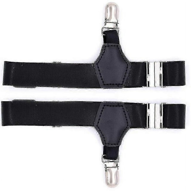 2pcs Elastic Men Sock Suspenders Garter Hold Up Braces Duck Clip Grip Adjustable