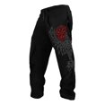 thumbnail image 4 of Men's Plus Size Drawstring Waist Sweatpants Casual Graphic Printed Streetwear Casual Baggy Joggers Black2 XXL, 4 of 4