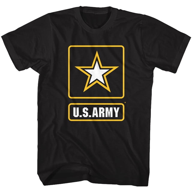 T-Shirt Adulte Noir Logo Double Étoile Armée États-Unis Militaire en Boîte