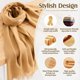 thumbnail image 4 of Chal AURUZA para Vestidos de Noche Pashmina Camel para Mujeres, 4 of 7