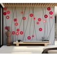 thumbnail image 6 of Tiptophomedecor Abstract Wallpaper Wall Mural - Rosy Buttons, 6 of 7