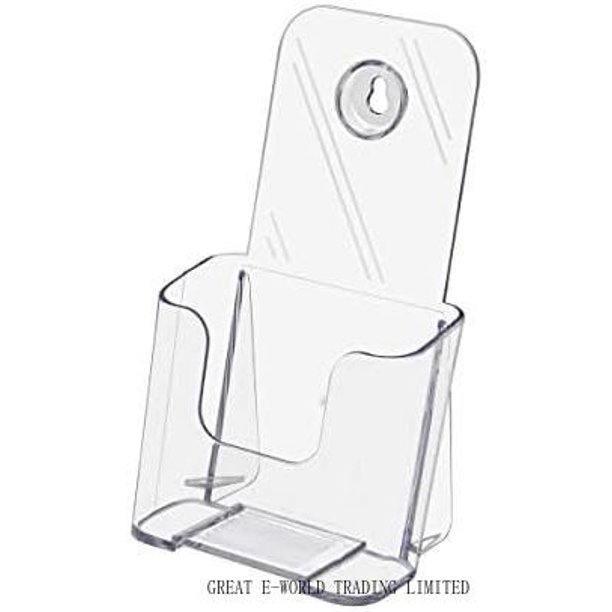 Marketing Holders Trifold Holder Wall Mount Holds 4 Inch Wide Brochures Pack Of 10 Pamphlet