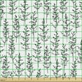 thumbnail image 2 of Botanical Fabric by the Yard, Herbs Branches Forest Foliage Garden Meadow Summer Plants Nature Art, Decorative Upholstery Fabric for Sofas and Home Accents, Black and White by Ambesonne, 2 of 5