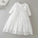 thumbnail image 4 of Baby Girls Baptism Dress Formal Christening Gown Dress Princess Girl Long Sleeves Lace Embroidered Tulle Dresses With Lace Hat-Yvan, 4 of 5