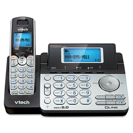 VTech DS6151 Two-Line Expandable Cordless Phone with Answering System and Caller