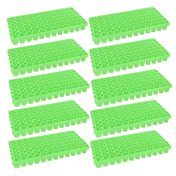 SUNPACK 10" x 20" Seed Starting Air Prune Propagation Tray, Green, 2.5" (Pack of 10)