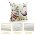 thumbnail image 4 of SHANXI Spring Throw Pillow Covers Garden Flower Decorative Pillows Case Polyester Linen Cushion Covers for Couch Sofa Garden Patio Decor 18x18in, 4 of 5