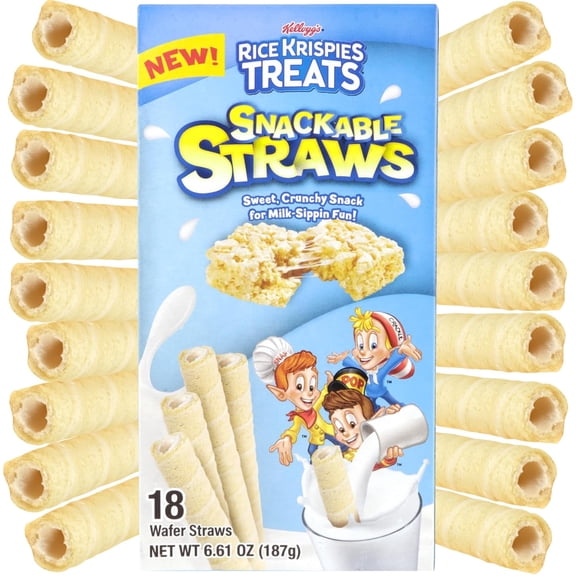 Galerie's Rice Krispies Cereal Straws, Breakfast Treats, 18 Count, 6.61 Ounces