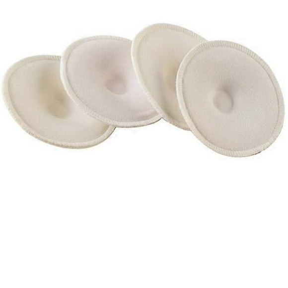 8 Pieces White Soft Absorbent Cotton Washable Reusable Breastfeeding Breastfeeding Pads