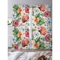 thumbnail image 4 of Summer Tropical Sheer Curtains 96 Inch Long 2 Panels, Flowers Shells Starfish Linen Background Light Filtering Rod Pocket Curtains, Sheer Voile Drapes for Living Room Bedroom, 52"x96", 4 of 8
