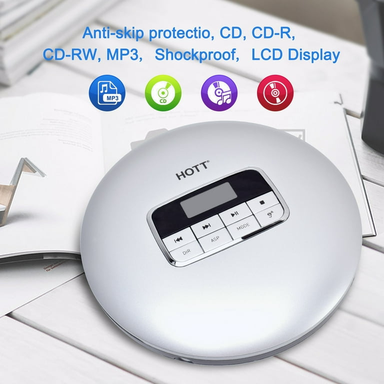 HOTT Portable CD Player Personal Compact Discman CD Player Small Walkman  MP3 Disc Music CD Player 