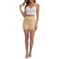 thumbnail image 2 of INSPIRE CHIC Women's Wide Lace Trim High-Waisted Shaping Panties Tummy Control Butt-Lifting Breathable Shapewear L Beige, 2 of 5