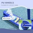 thumbnail image 4 of Qaba 3 Wheel Kids Scooter, Toddler Kick Scooter with Adjustable Height, Rear-Fender Brake, LED Light, TPE Handlebar, Blue, 4 of 7
