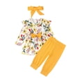 thumbnail image 6 of MEZZALL Girls Floral Outfits Sets Toddler To Big Kid Dress With Pants And Bandana Casual Summer Fall Play Clothes For Everyday Cute Baby Dailywear, 6 of 9
