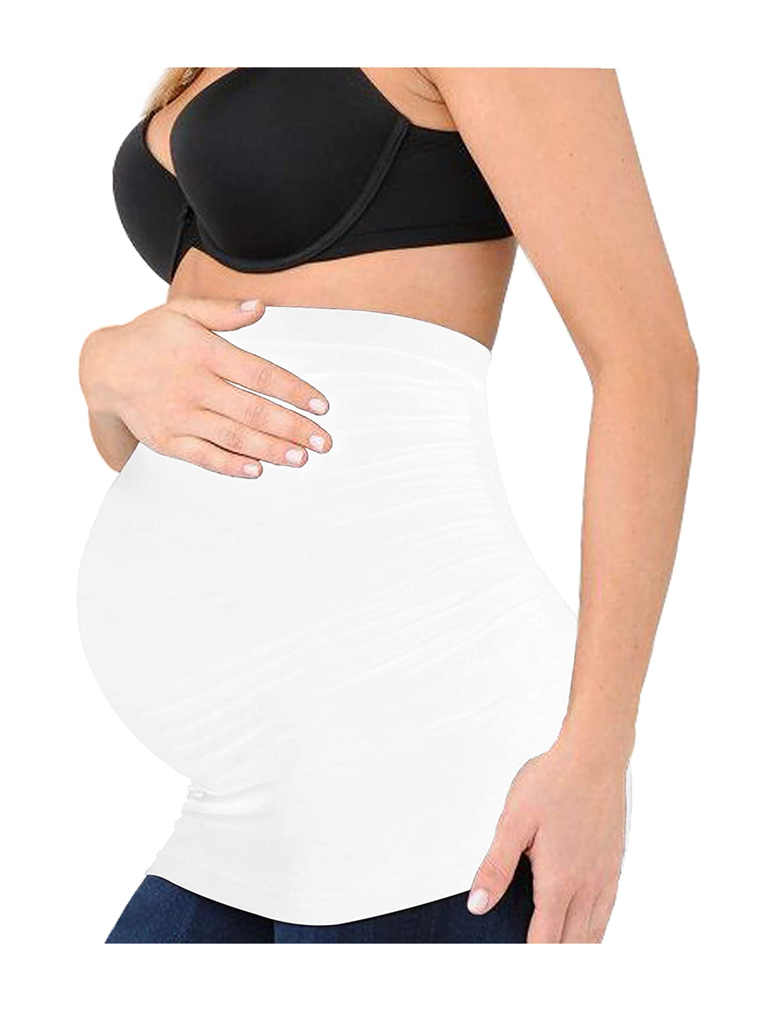 Womens Maternity Belly Band Seamless Non-slip Silicone Belt Wardrobe Extender 