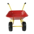 thumbnail image 4 of Olurrisa Gardens Cart，Heavy-Duty Metal Wheelbarrow - Steel Tray Garden Cart for Easy Loading of Leaves, Soil, and Sand (Red), 4 of 8