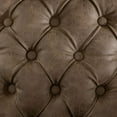 thumbnail image 4 of GAKMCIL PU Faux Leather Dining Chair with French Solid Wood Frame, Hand Pull Button Decoration, Nailed Headdress Edge, Density Foam, Steel Spring Lining, Weight Capacity:300lb, Brown (Set of 2), 4 of 8