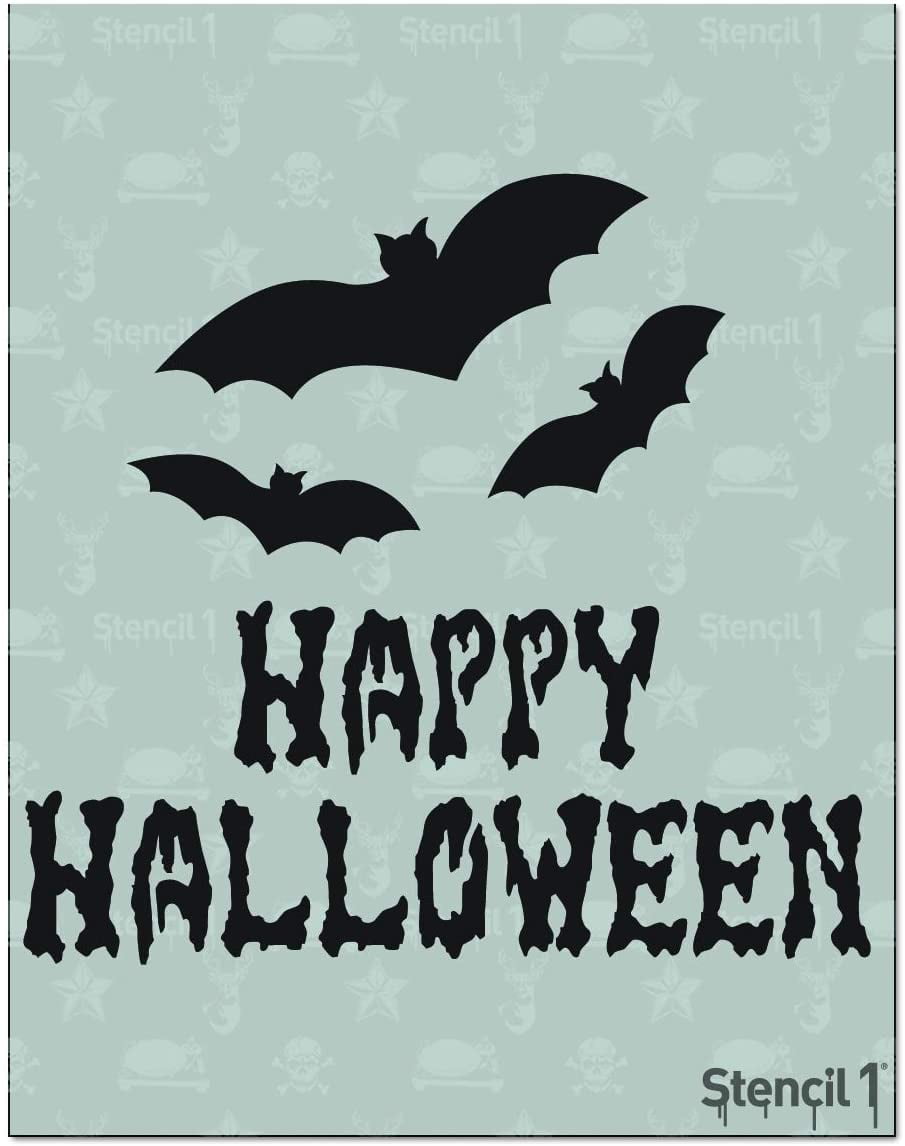 Stencil1 Bat 8.5 X 11 - Durable Quality Reusable Stencils for Drawing  Painting - Halloween Stencil Animal Scary Decorating Items and Decor on  Walls Fabric & Furniture Art Craft 