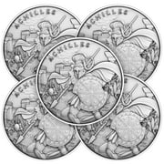 SILVERTOWNE MINT Lot of 5 - 1 Troy oz Achilles Design .999 Fine Silver Round