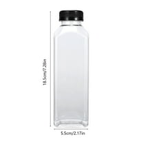 VWRXBZ Water Pitcher, 7.28x2.17x2.17 Inch Plastic Juices Bottle Reusable Transparent Clear Beverage Containers with Lids for Juices Drinking Tea Milk Water Fridge Storage Home Decor