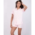 thumbnail image 3 of Real Essentials 4 Piece: Womens Long & Short Sleeve Button Down Pajama Set - Ultra Soft (Available In Plus Size), 3 of 7
